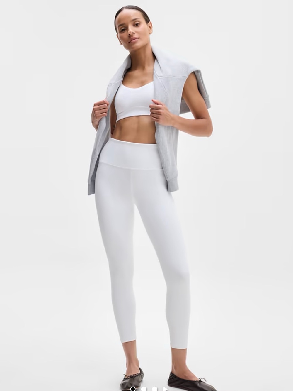 NWT Athleta White Ultra High Rise Elation 7/8 Tight. Size Large
